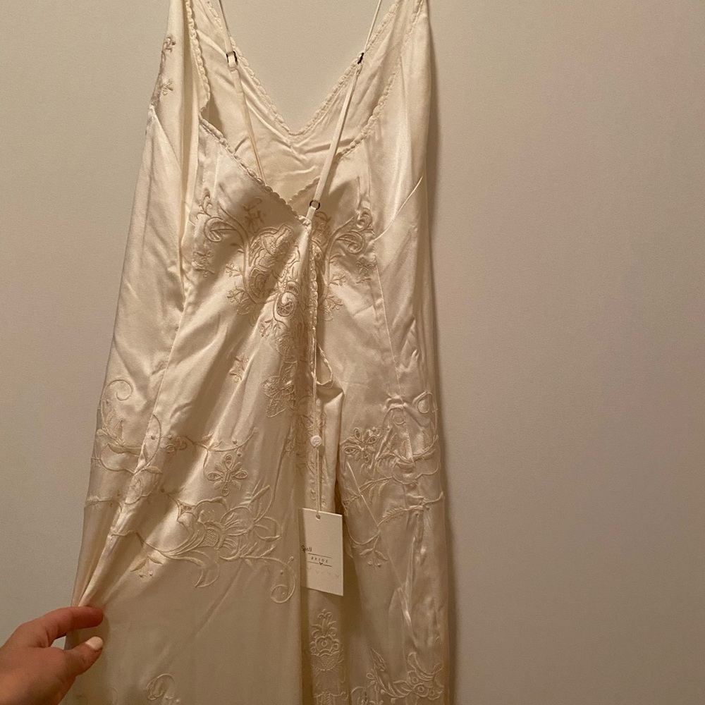 SPELL Odette Silk Slip Dress Formal Evening Gown - Picture 6 of 12